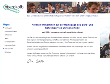 Tablet Screenshot of buerokolb.de